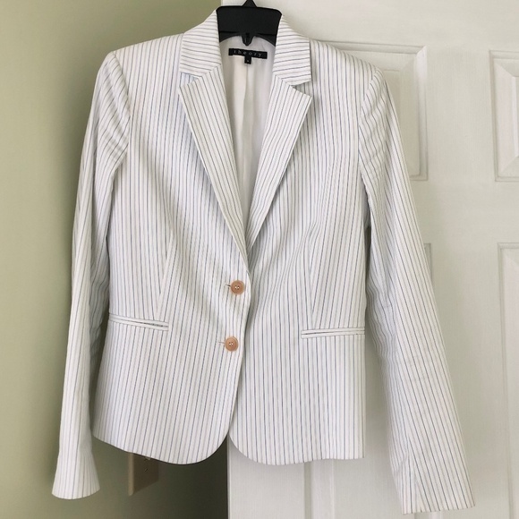 Theory light blue and white striped Blazer - Picture 1 of 6